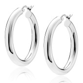 Cercei rotunzi argint Ø30 mm x 4 mm Creole DiAmanti KHR430R-DIA Cercei rotunzi argint Ø30 mm x 4 mm Creole DiAmanti KHR430R-DIA